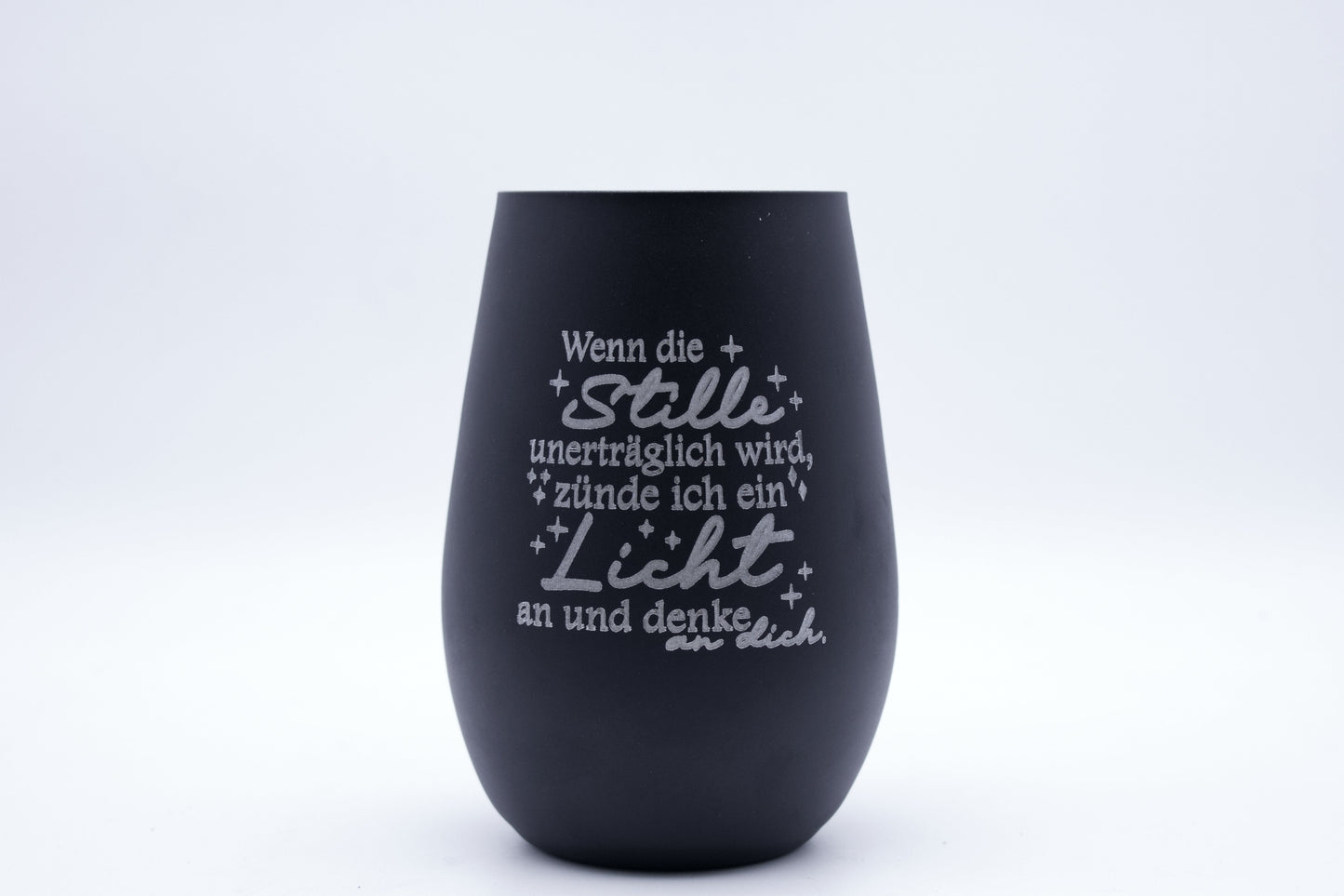 Stölzle ELEMENTS Kristallglas Schwarz/Gold "Wenn die Stille unerträglich wird"
