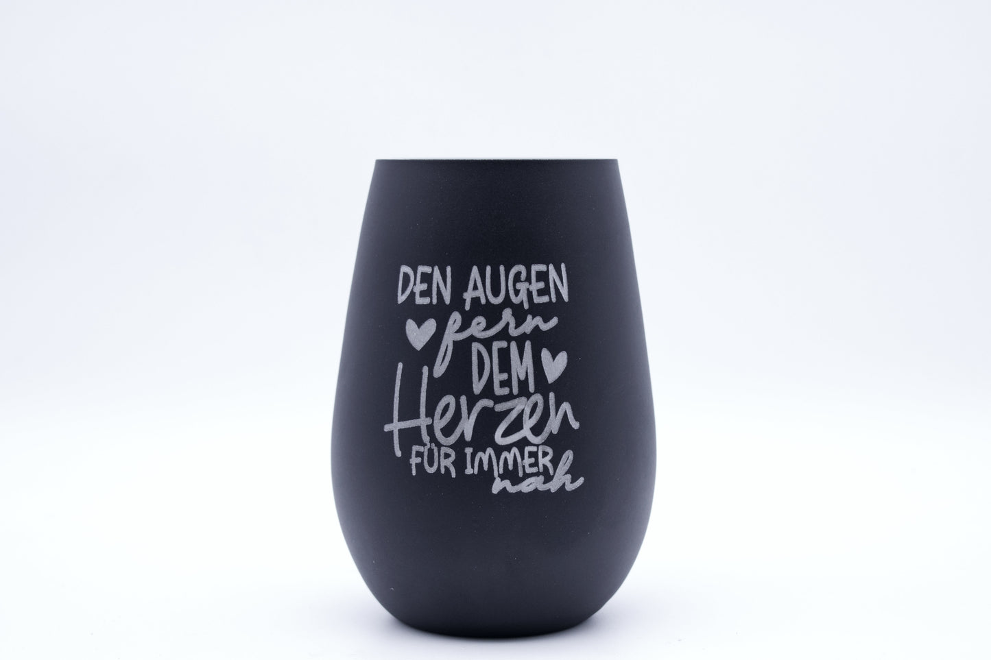 Stölzle ELEMENTS Kristallglas Schwarz/Gold "Den Augen fern, dem Herzen für immer nah"
