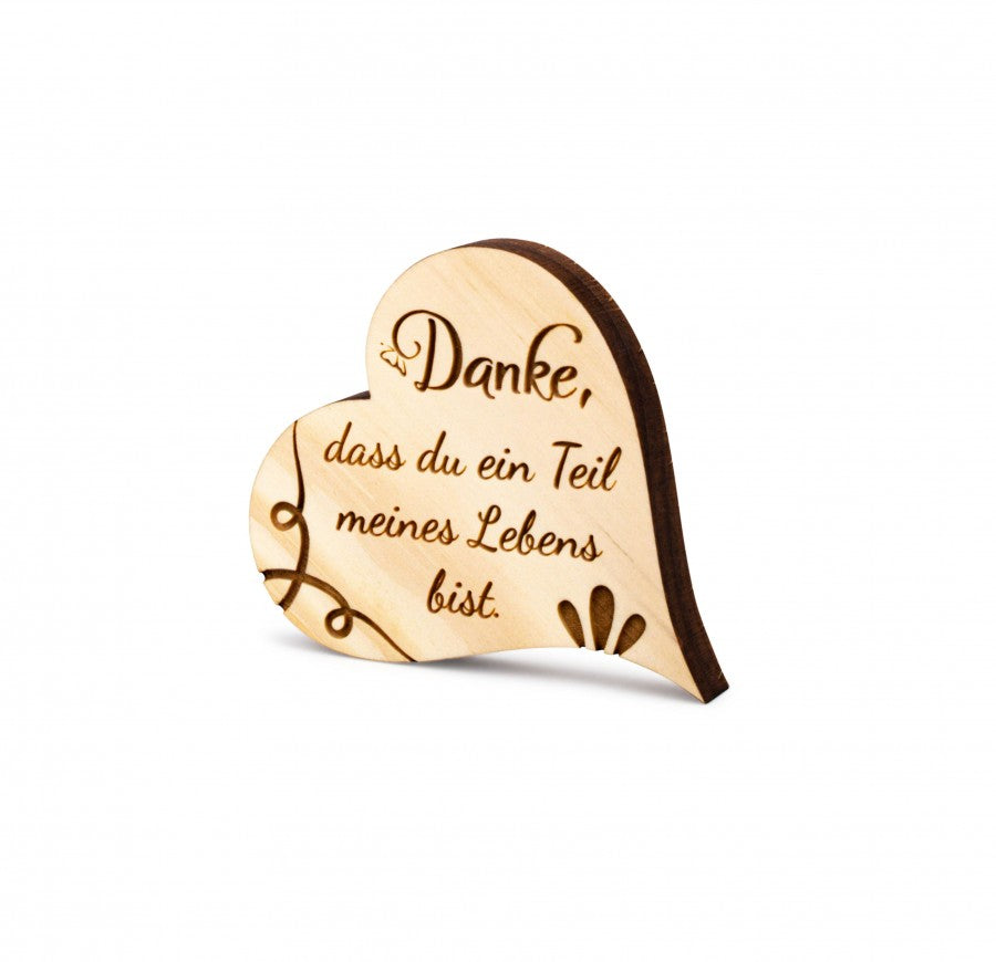 Zirbenherzen Mini Danke, dass du ein Teil...