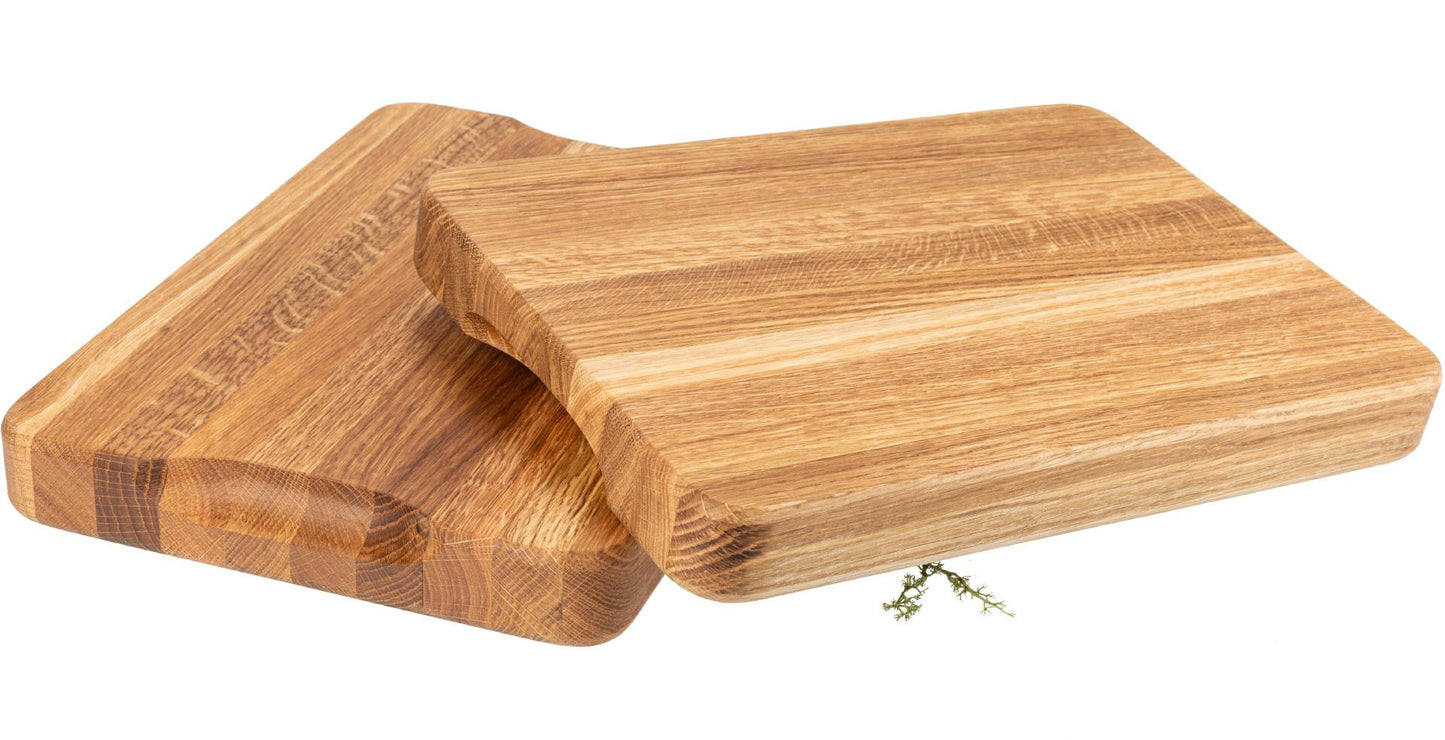 Hackblock aus Eiche | 35 x 25 x 4 cm mit Griffmulden