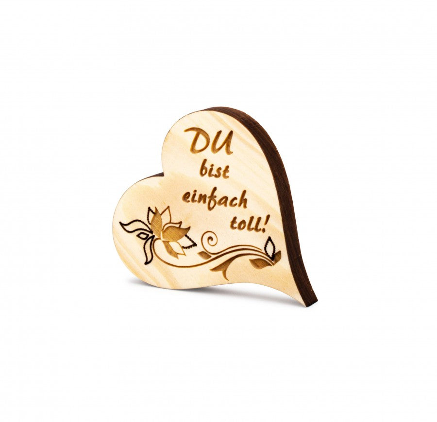 Zirbenherzen Mini Du bist einfach toll
