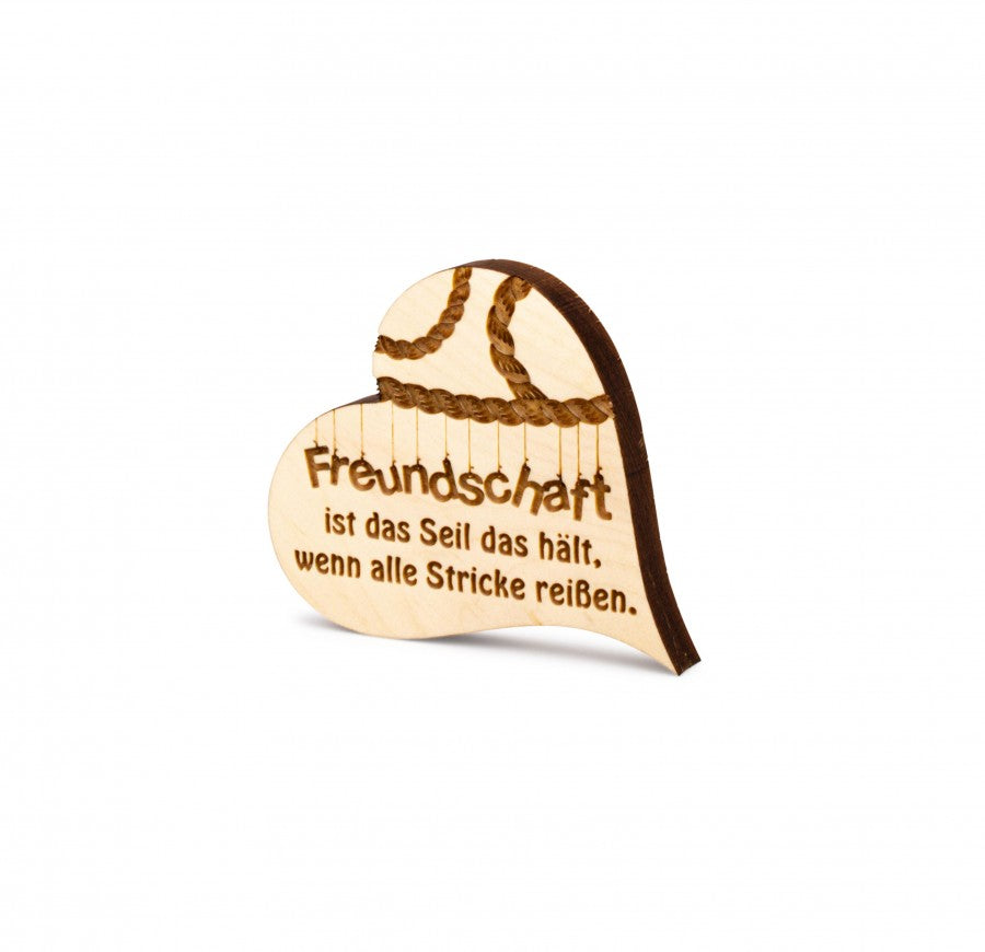 Zirbenherzen Mini Freundschaft ist das Seil...