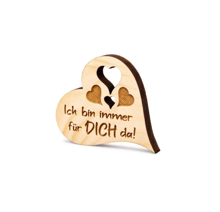Zirbenherzen Mini Ich bin immer für die da