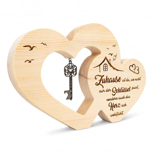 Zirbenherz mit Schlüssel Zuhause