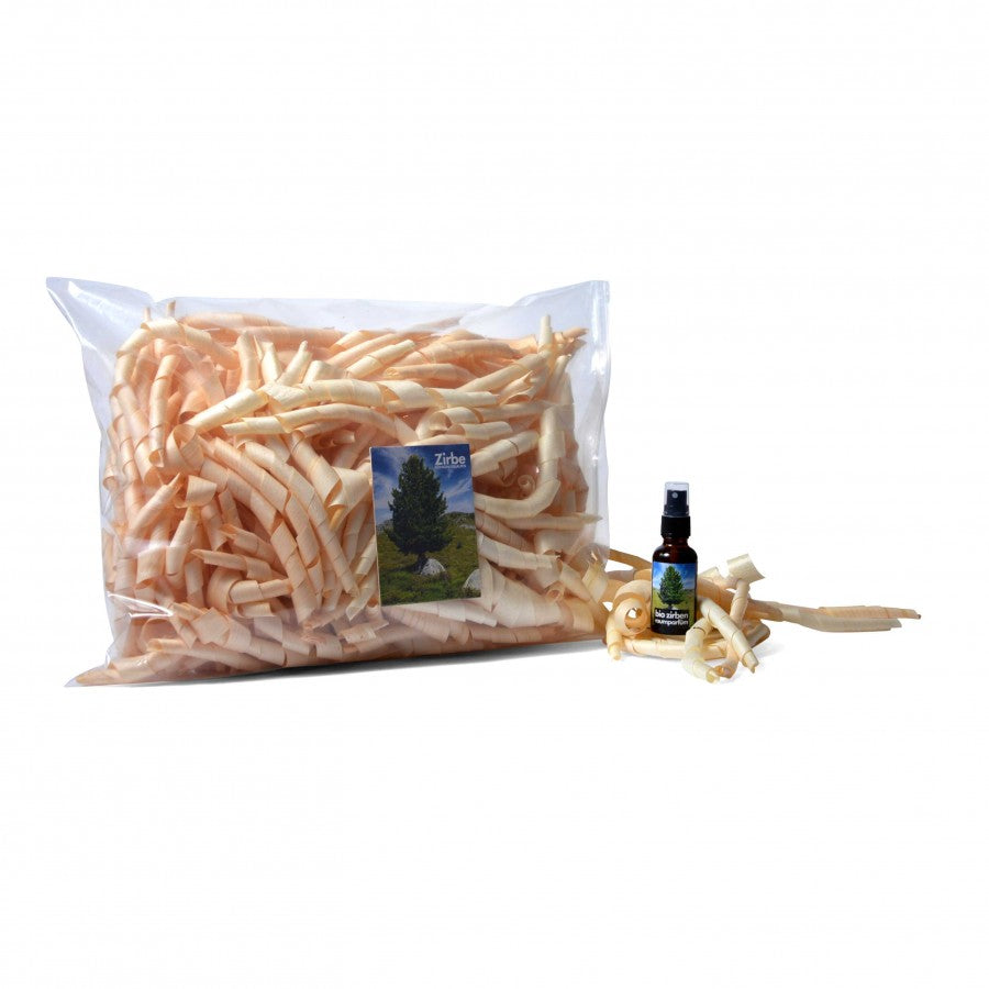 Handgehobelte Zirbenlocken 150g inkl. 30ml Zirben Raumparfum